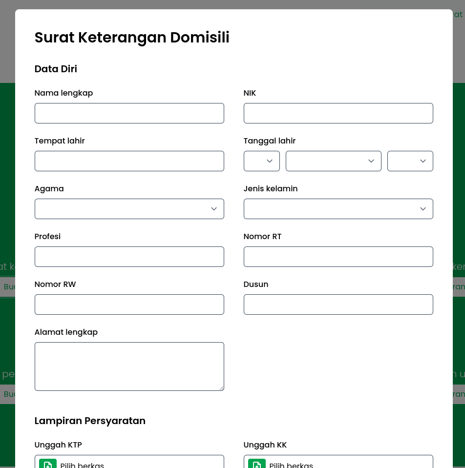 tentukan surat online